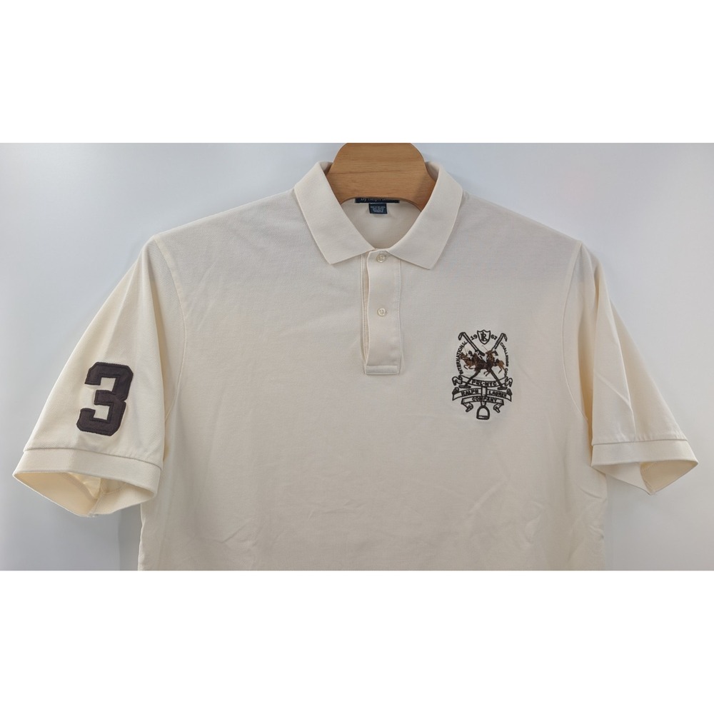 Polo Ralph Lauren Shirt XLT TALL Pony International 1967 Challenge Cup NYC Cream - Picture 3 of 12